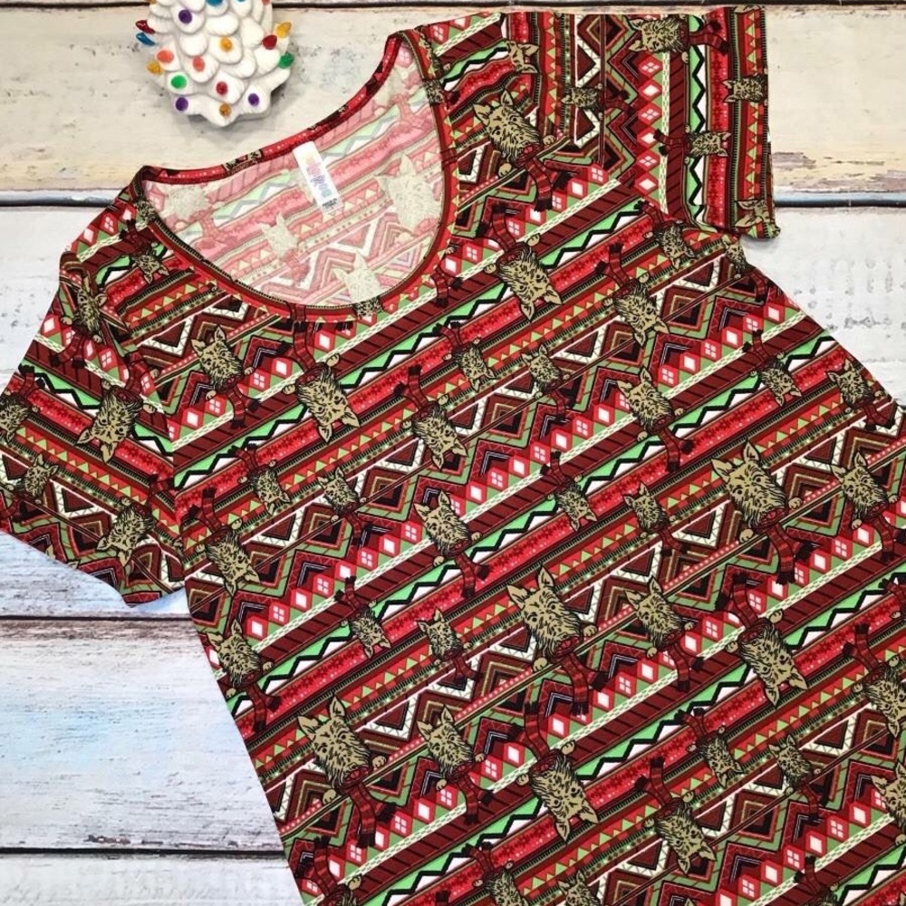 Lularoe Christmas Classic T NWT Large